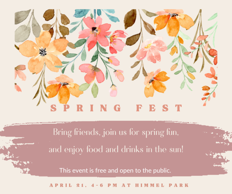 Spring Fest Flyer, April 21, 4-6 PM